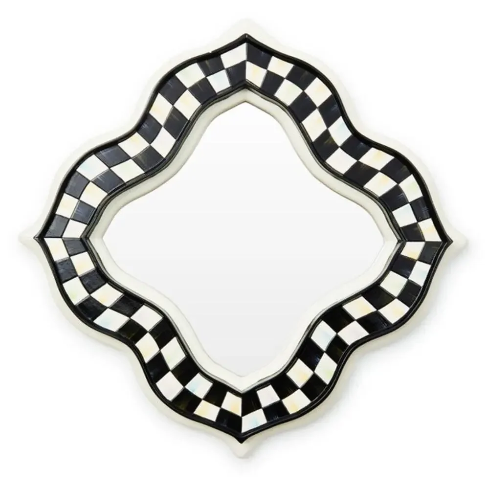 NEW Mackenzie-Childs Courtly Quatriflower Small Wall Mirror In Original Box